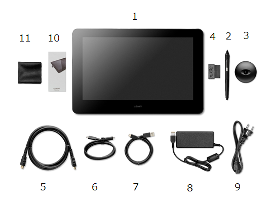 WACOM cintiq16 + TABMATE + 純正ペンケース-